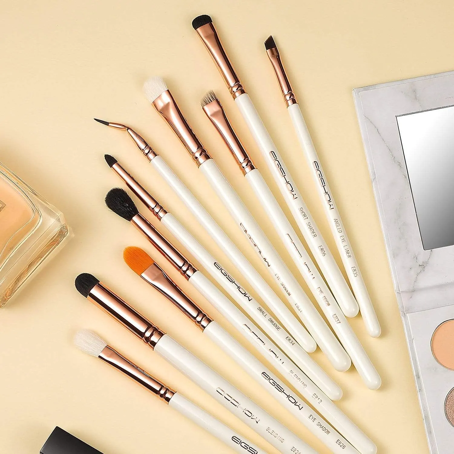 10 PCS EYE BRUSH KIT - ROSE GOLD