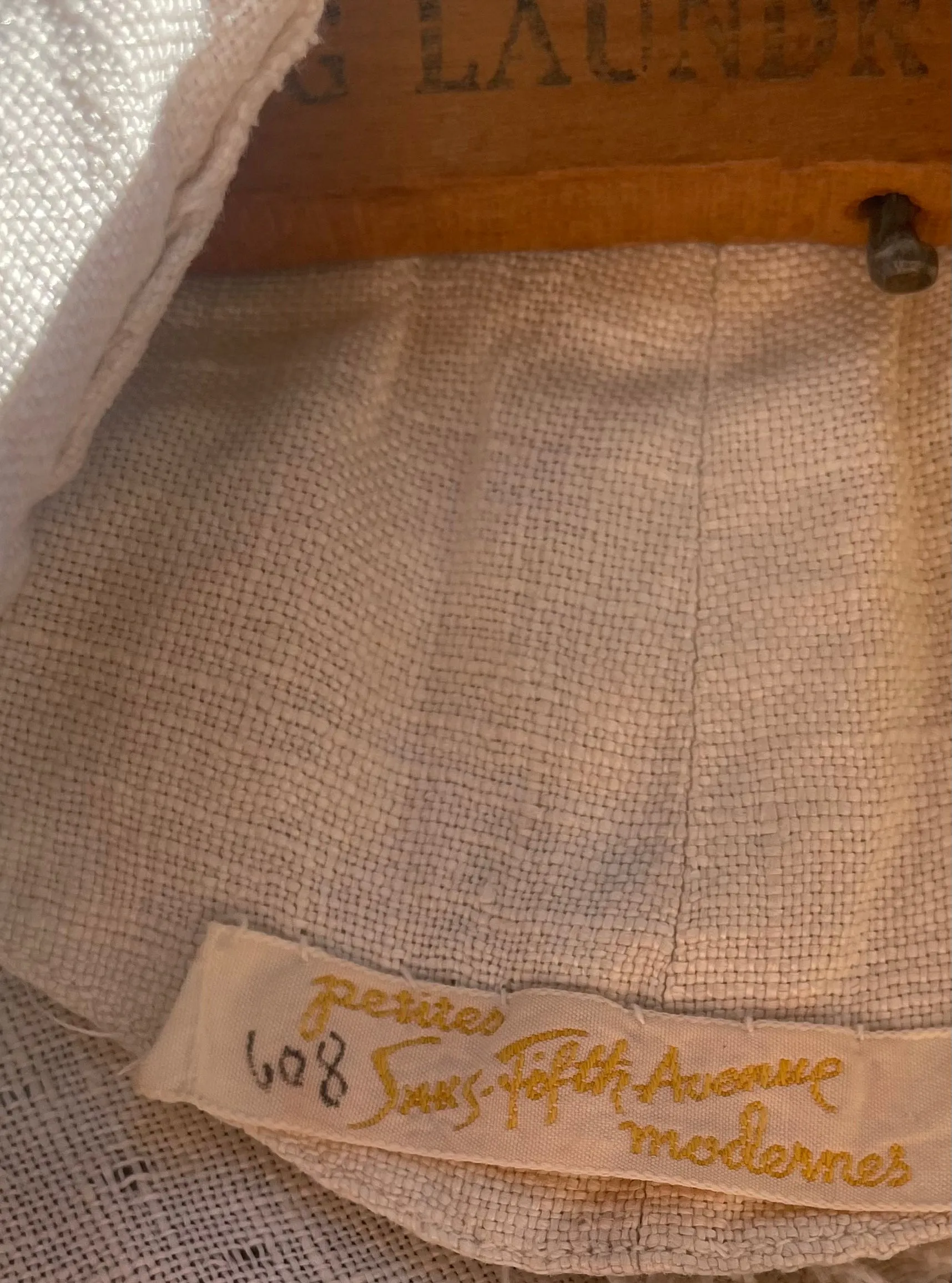 1930s Saks Fifth Avenue Linen Open Front Beach Duster