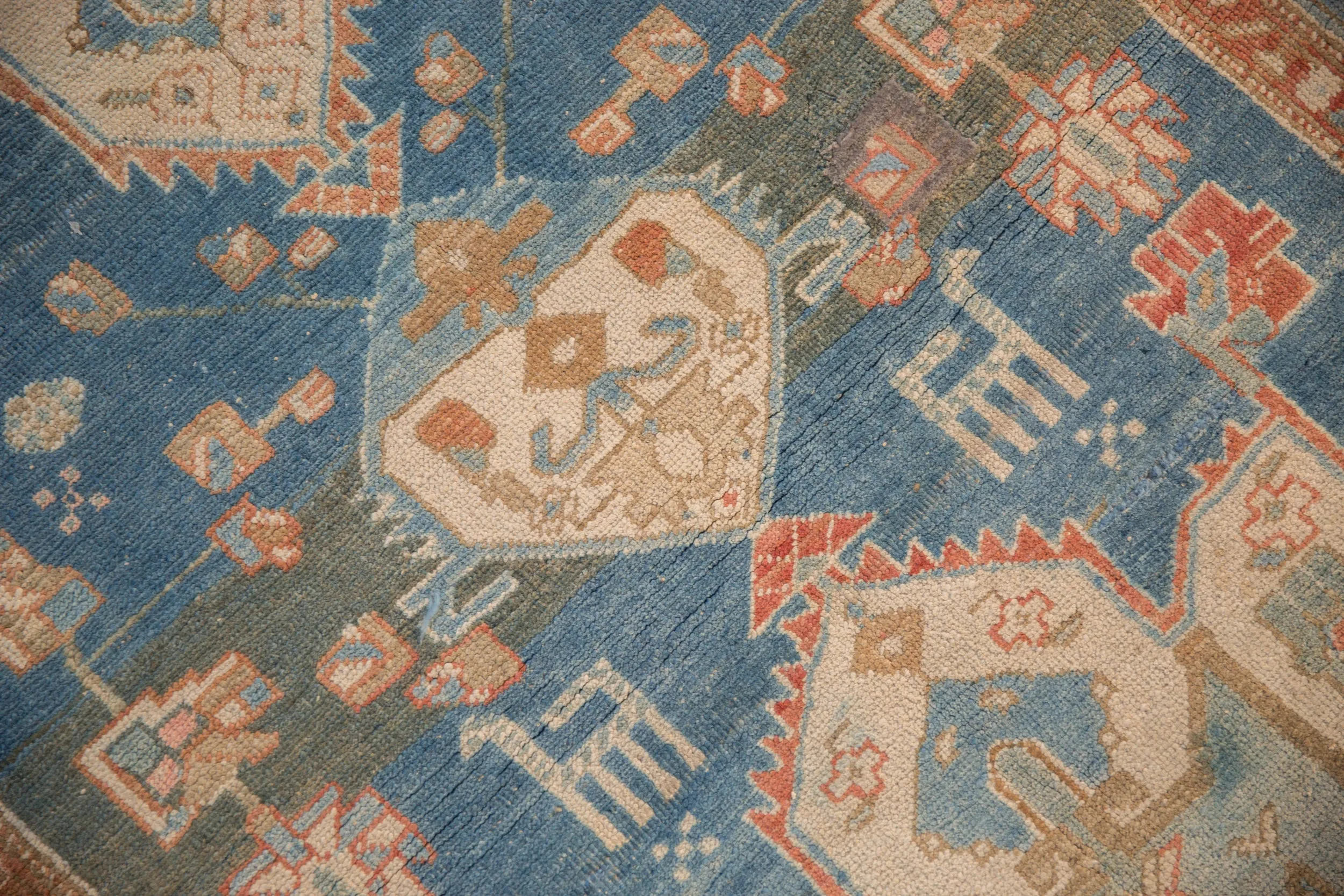 3.5x10 Antique Distressed Northwest Persian Rug Runner
