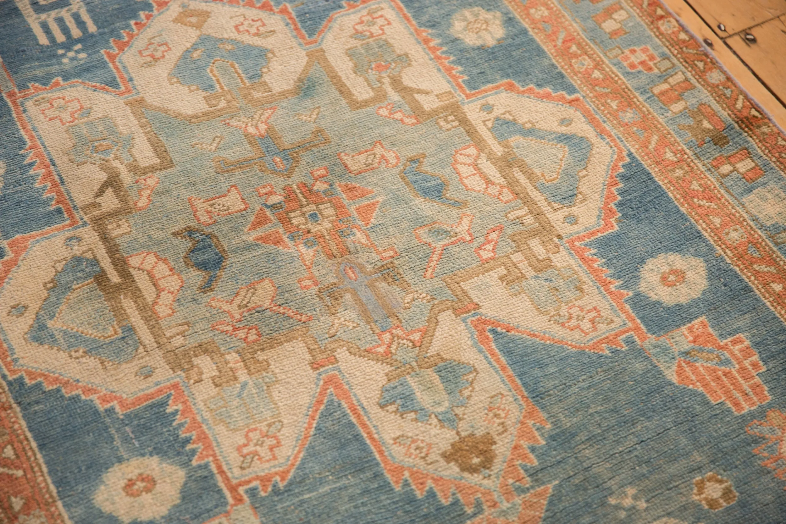 3.5x10 Antique Distressed Northwest Persian Rug Runner