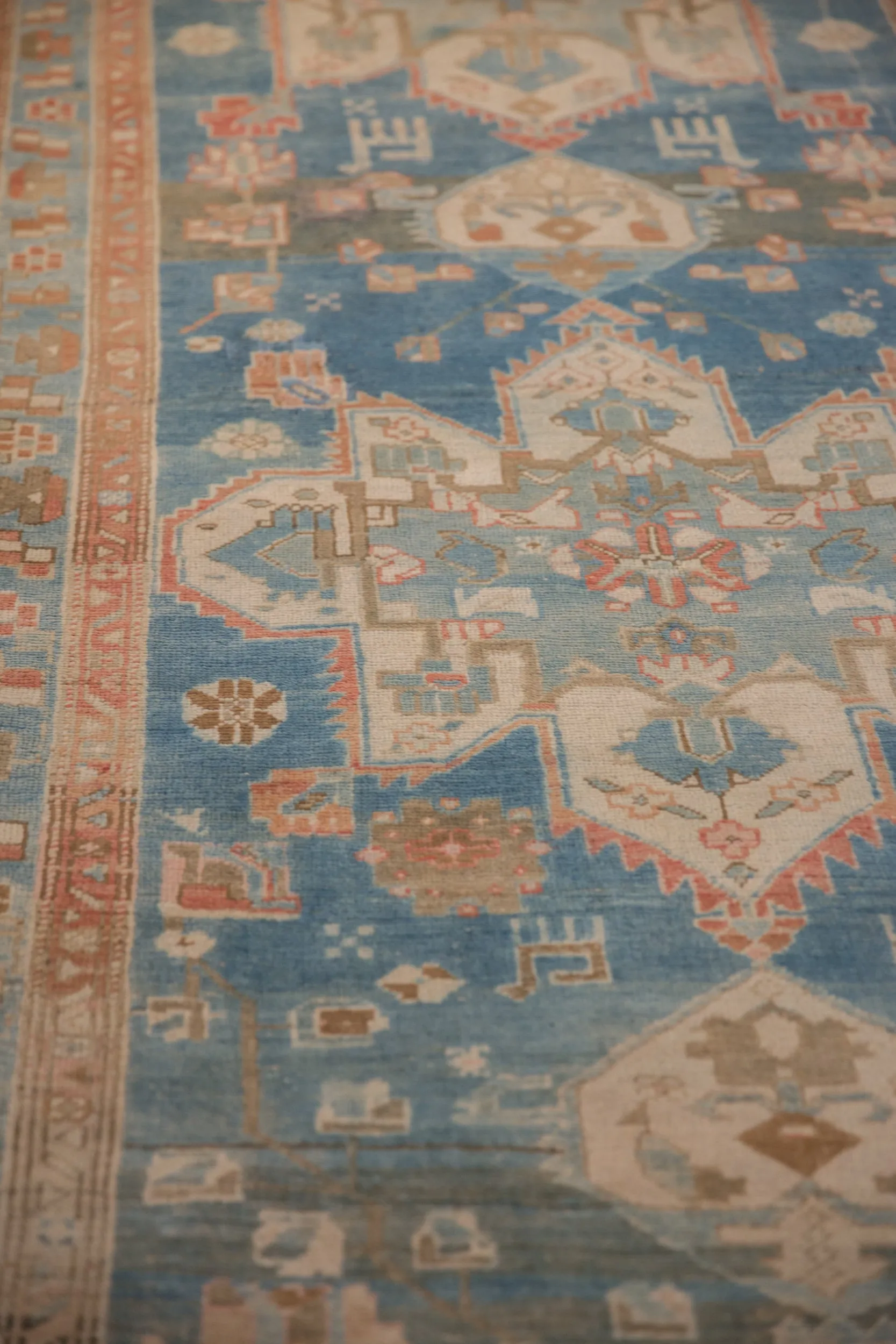 3.5x10 Antique Distressed Northwest Persian Rug Runner
