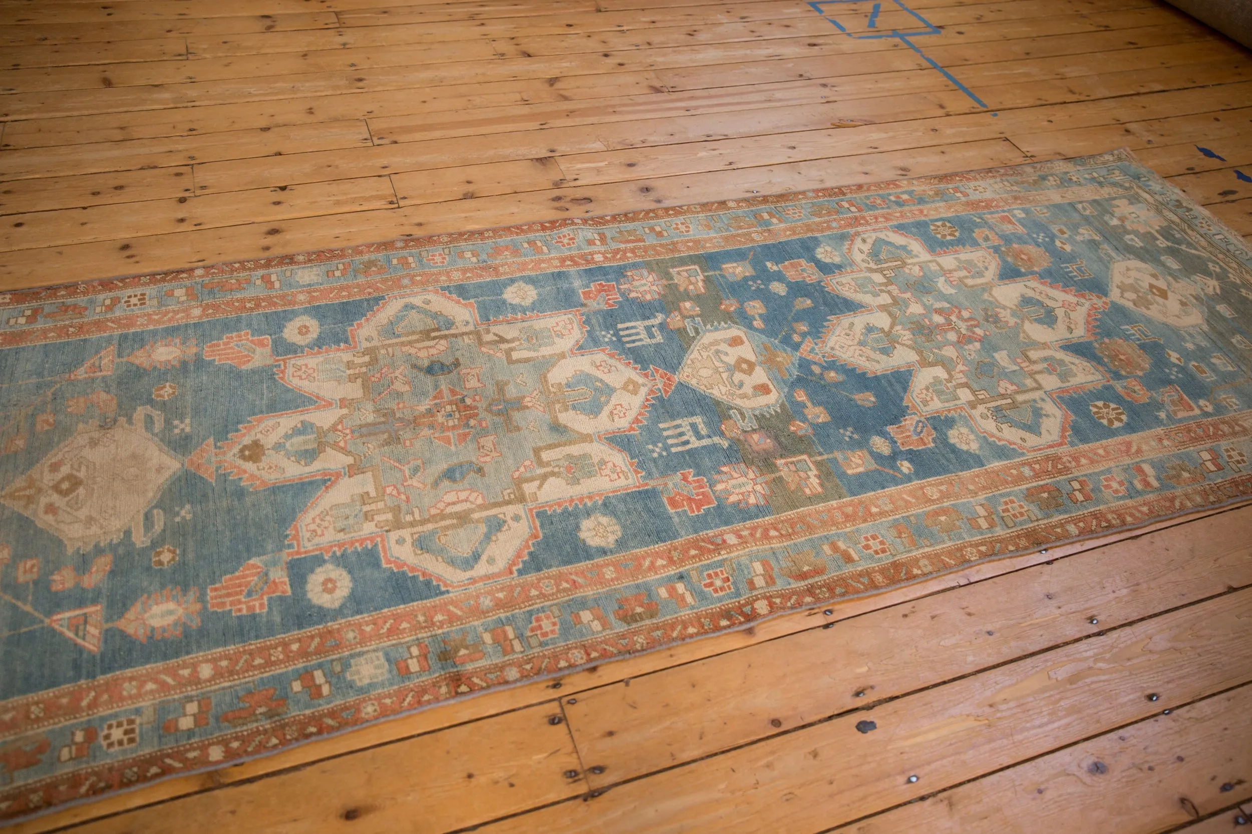 3.5x10 Antique Distressed Northwest Persian Rug Runner