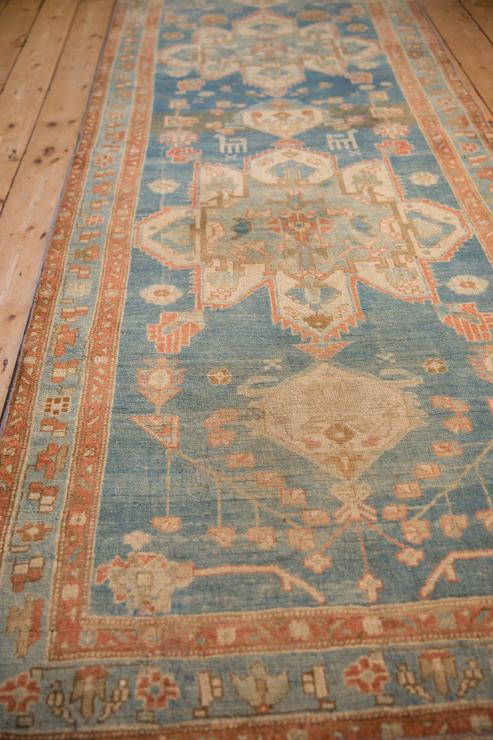 3.5x10 Antique Distressed Northwest Persian Rug Runner