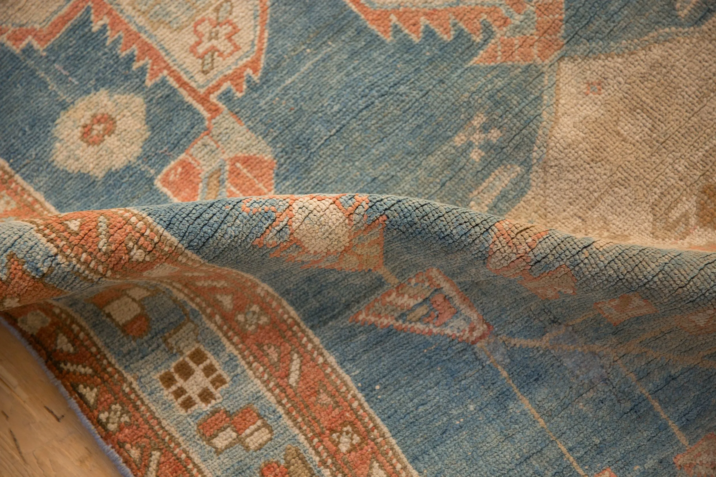 3.5x10 Antique Distressed Northwest Persian Rug Runner