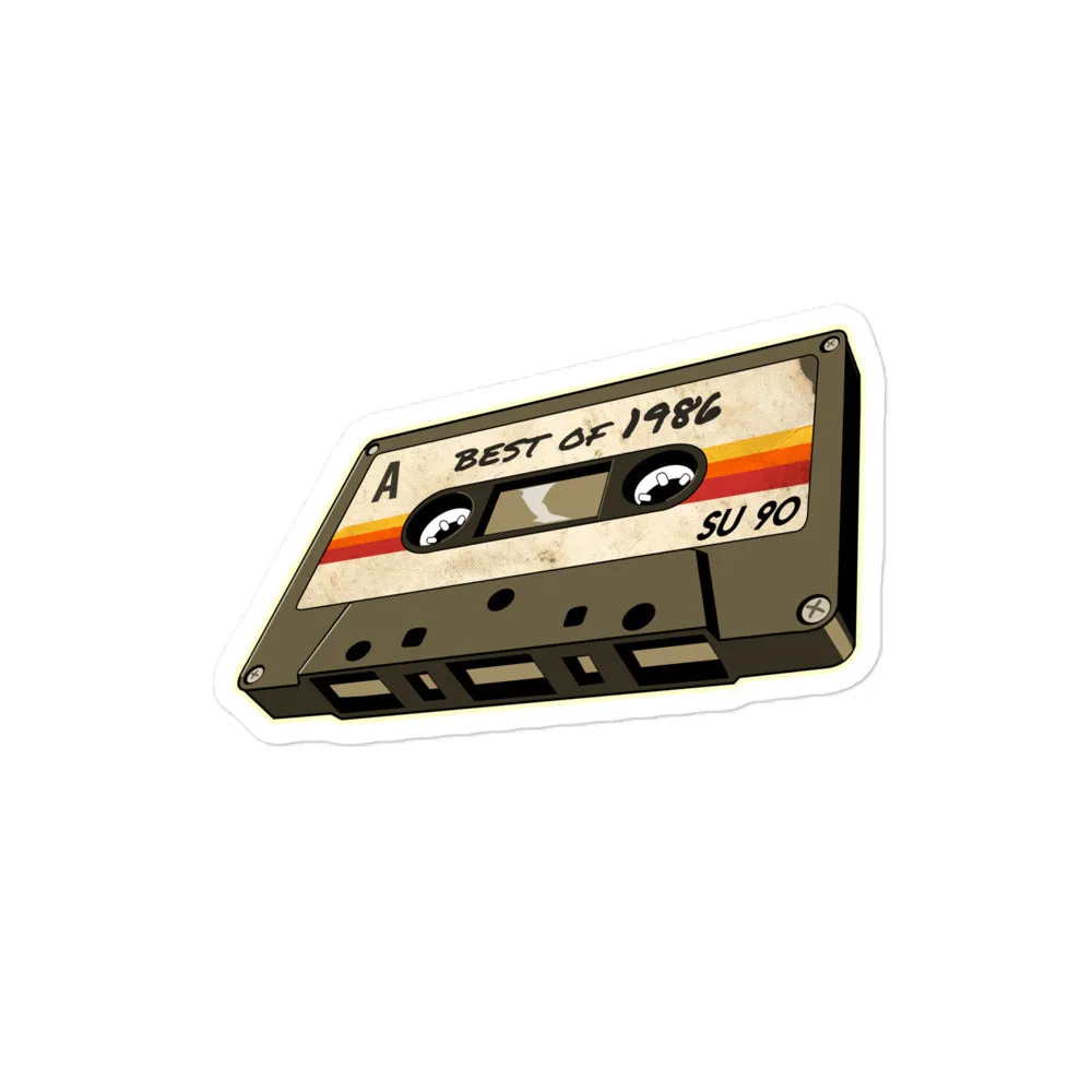 86 - Best of 1986 - Retro Cassette Tape Vinyl Decal stickers