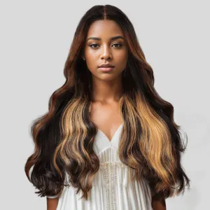 9x6 Chic Glueless Blonde Highlight Body Wave Wig