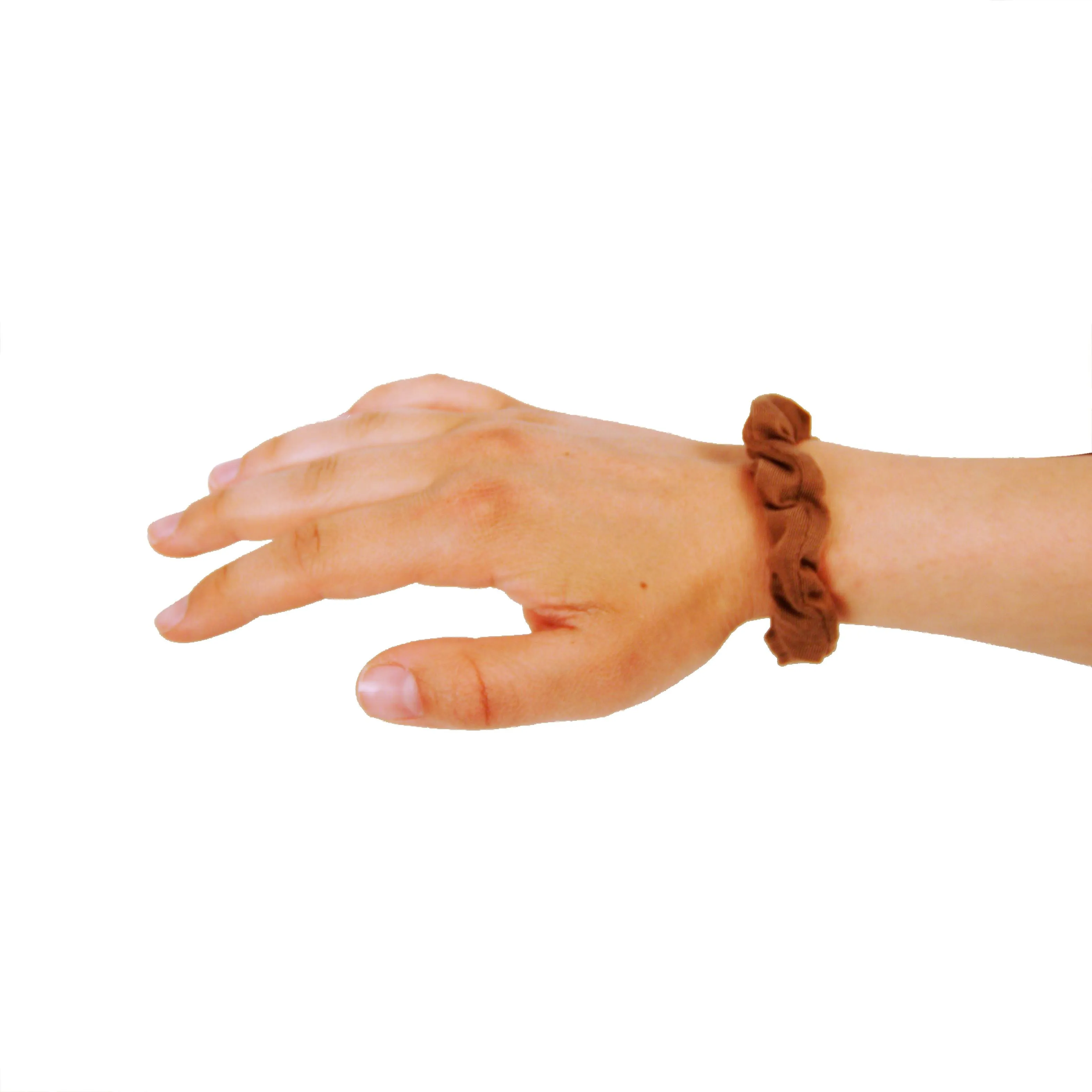 Amelia Beauty, Medium Earth Tones Jersey Scrunchies, 2.5in Diameter, Gentle on Hair, Strong Hold, No Snag, No Dents or Creases. 10 Pack