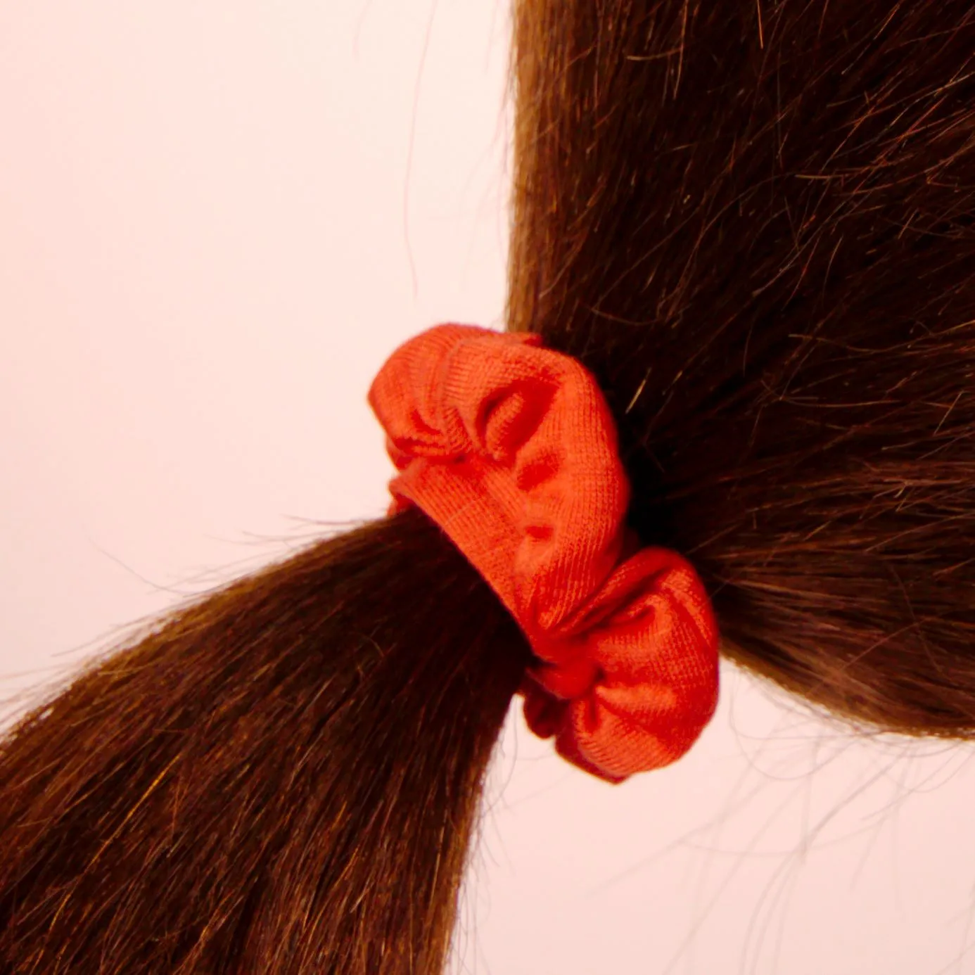 Amelia Beauty, Medium Fall Colors Jersey Scrunchies, 2.5in Diameter, Gentle on Hair, Strong Hold, No Snag, No Dents or Creases. 10 Pack