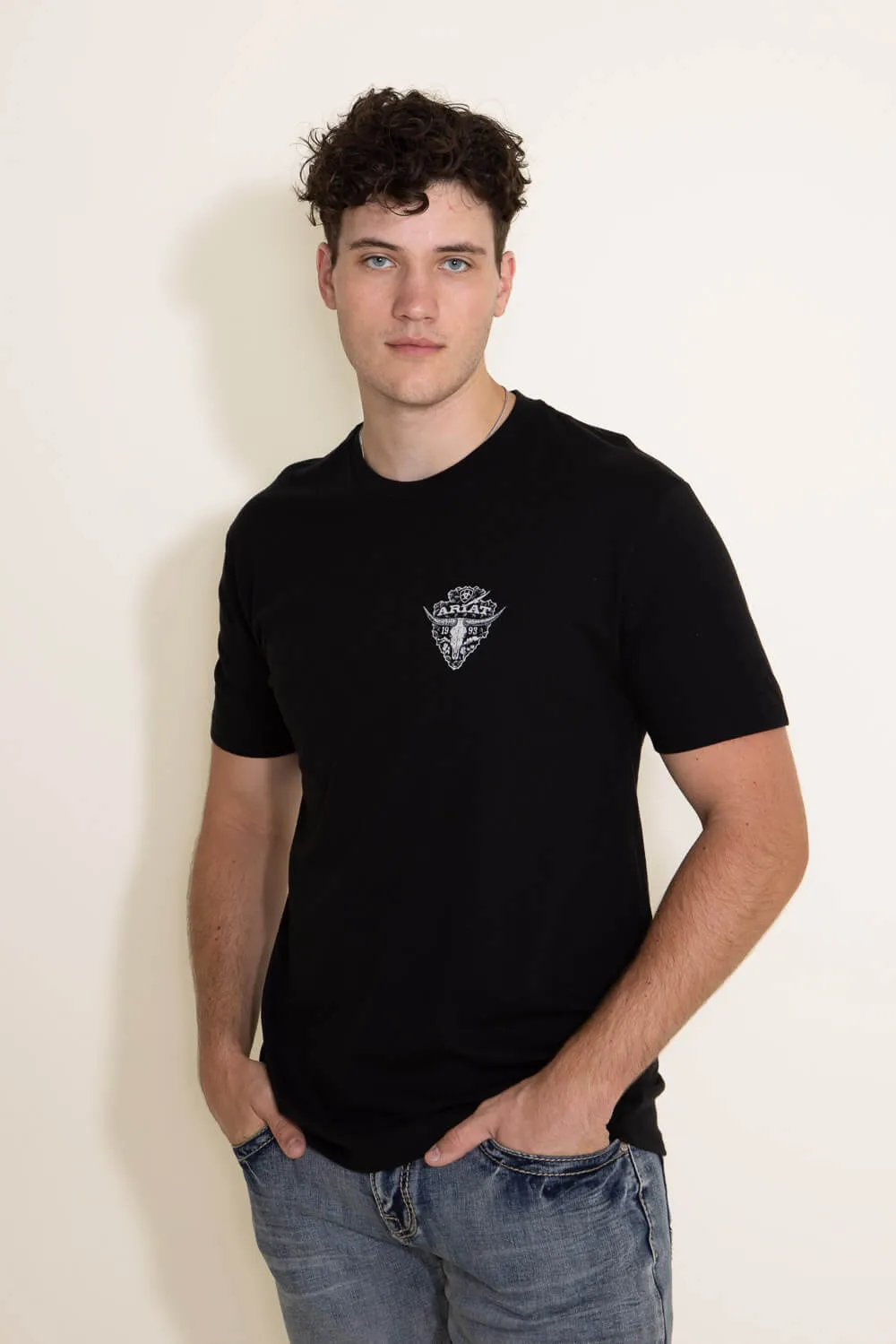 Ariat Arrowhead T-Shirt for Men in Black  | 10042635-BLACK