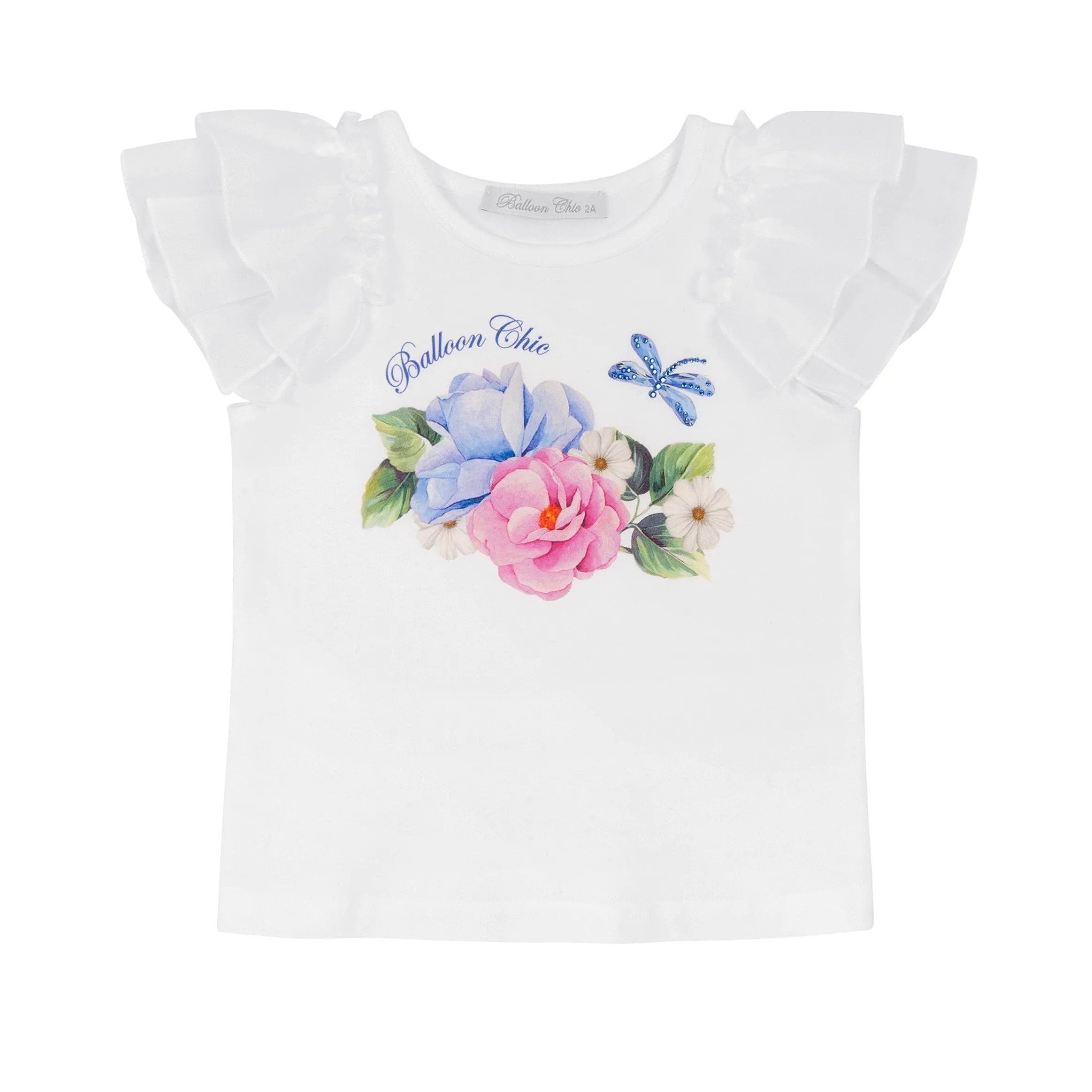 BALLOON CHIC - Floral Skirt Set - White