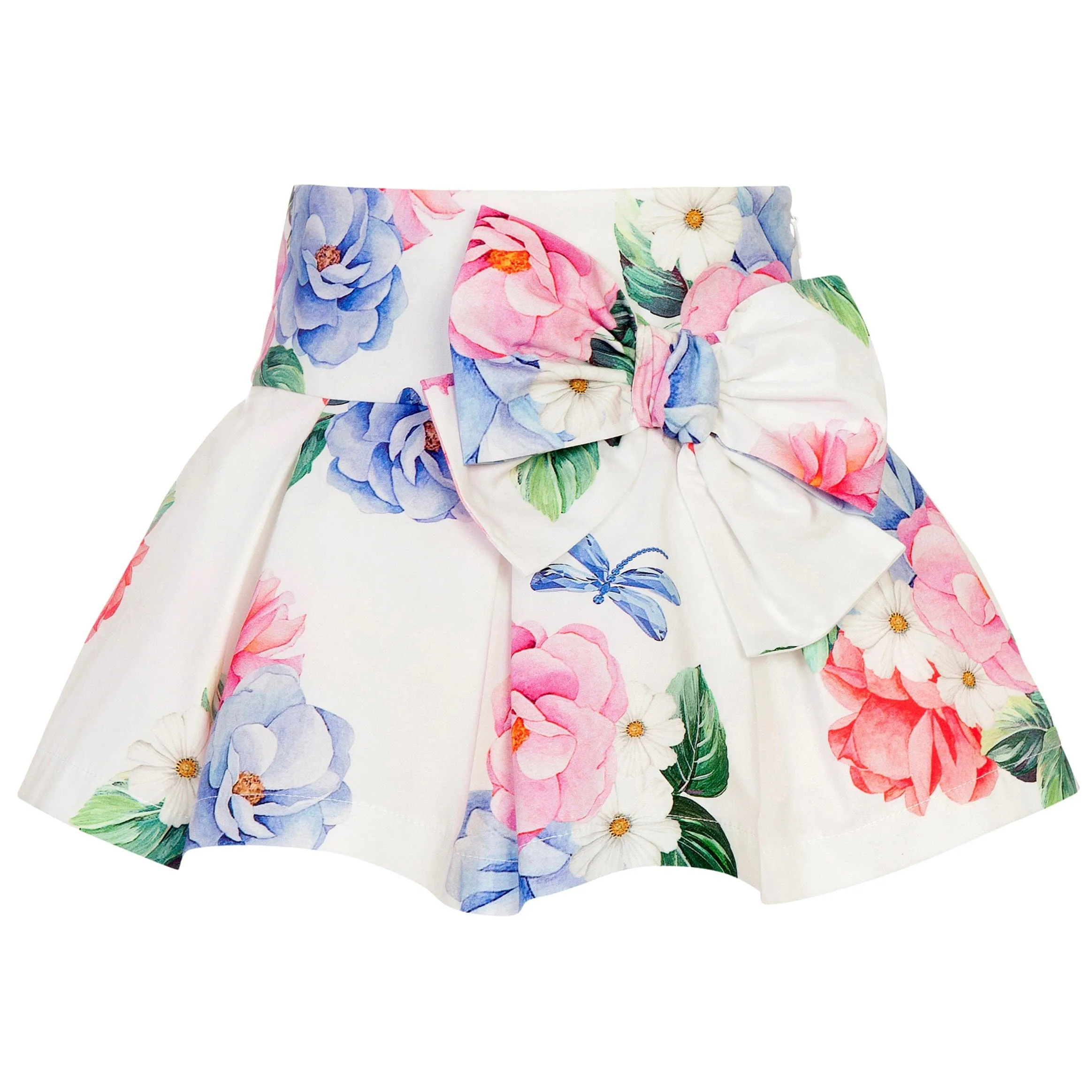 BALLOON CHIC - Floral Skirt Set - White
