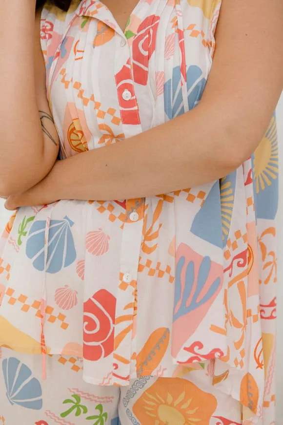 Bella Top - Amalfi Print