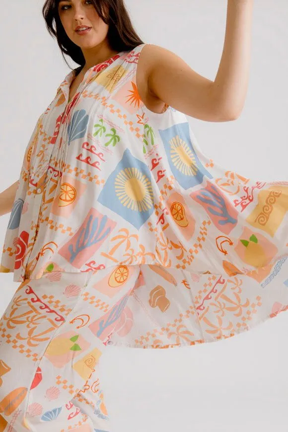Bella Top - Amalfi Print