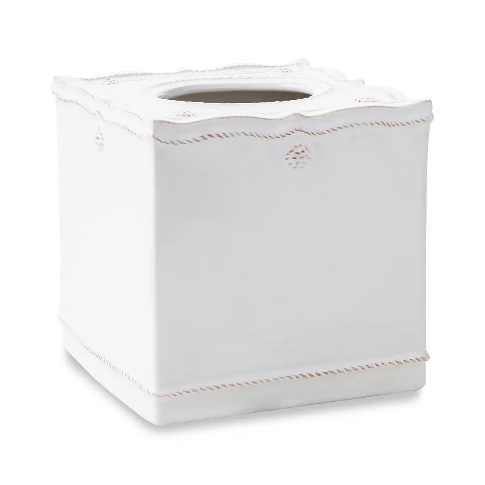 Berry & Thread Tissue Box Cover Whitewash