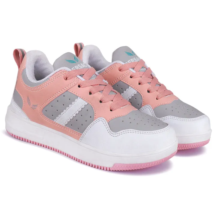Bersache  Sneaker Loafers Casual with Extra comfort Sneaker for Women Grey-9136