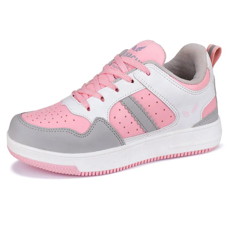 Bersache  Sneaker Loafers Casual with Extra comfort Sneaker for Women Pink-9137