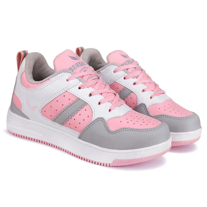 Bersache  Sneaker Loafers Casual with Extra comfort Sneaker for Women Pink-9137