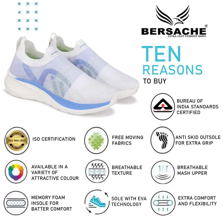 Bersache  Sneaker Loafers Casual with extra comfort Sneakers for Women  White-9119