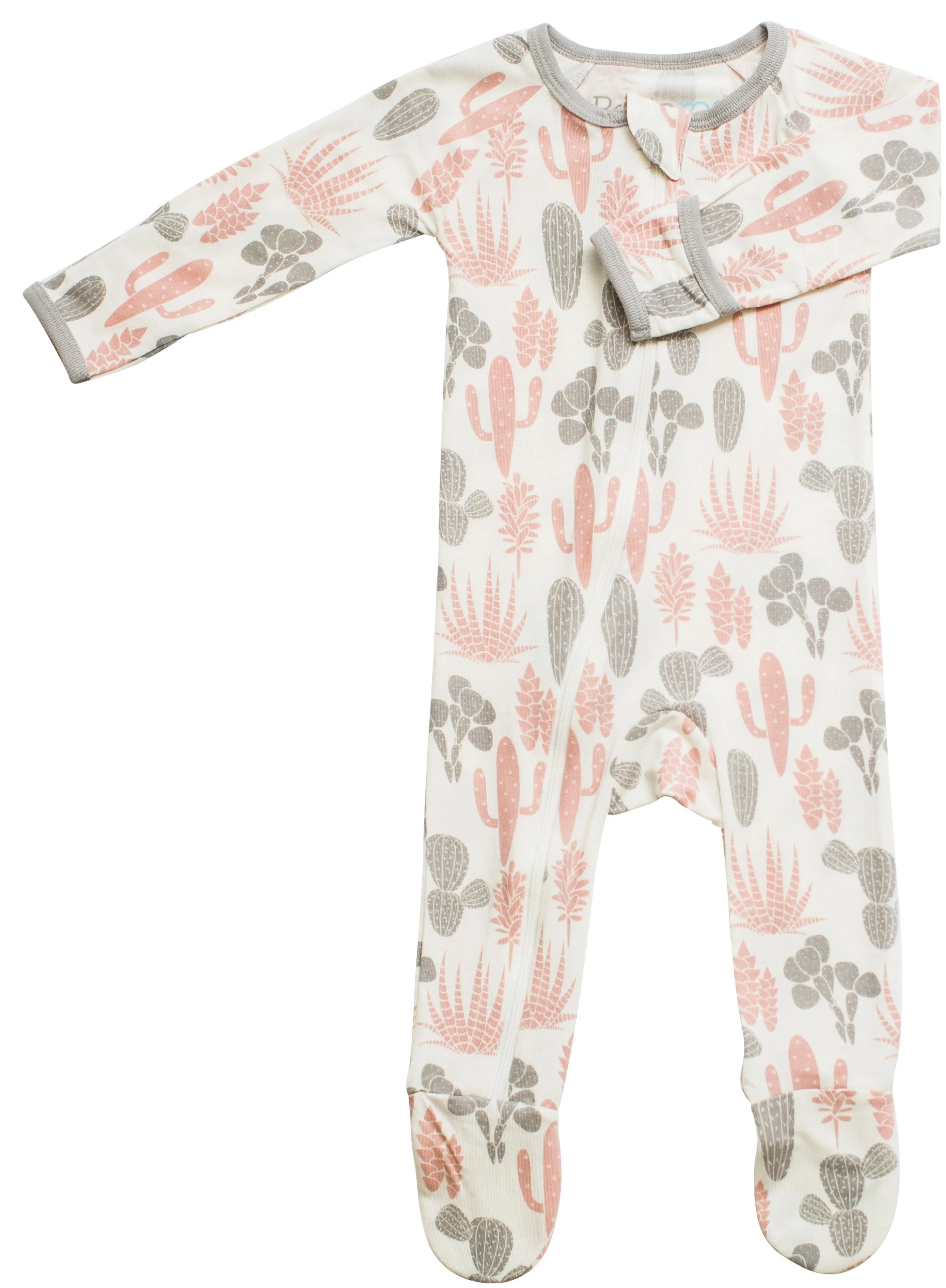 Bestaroo Pink & Grey Cactus Footie