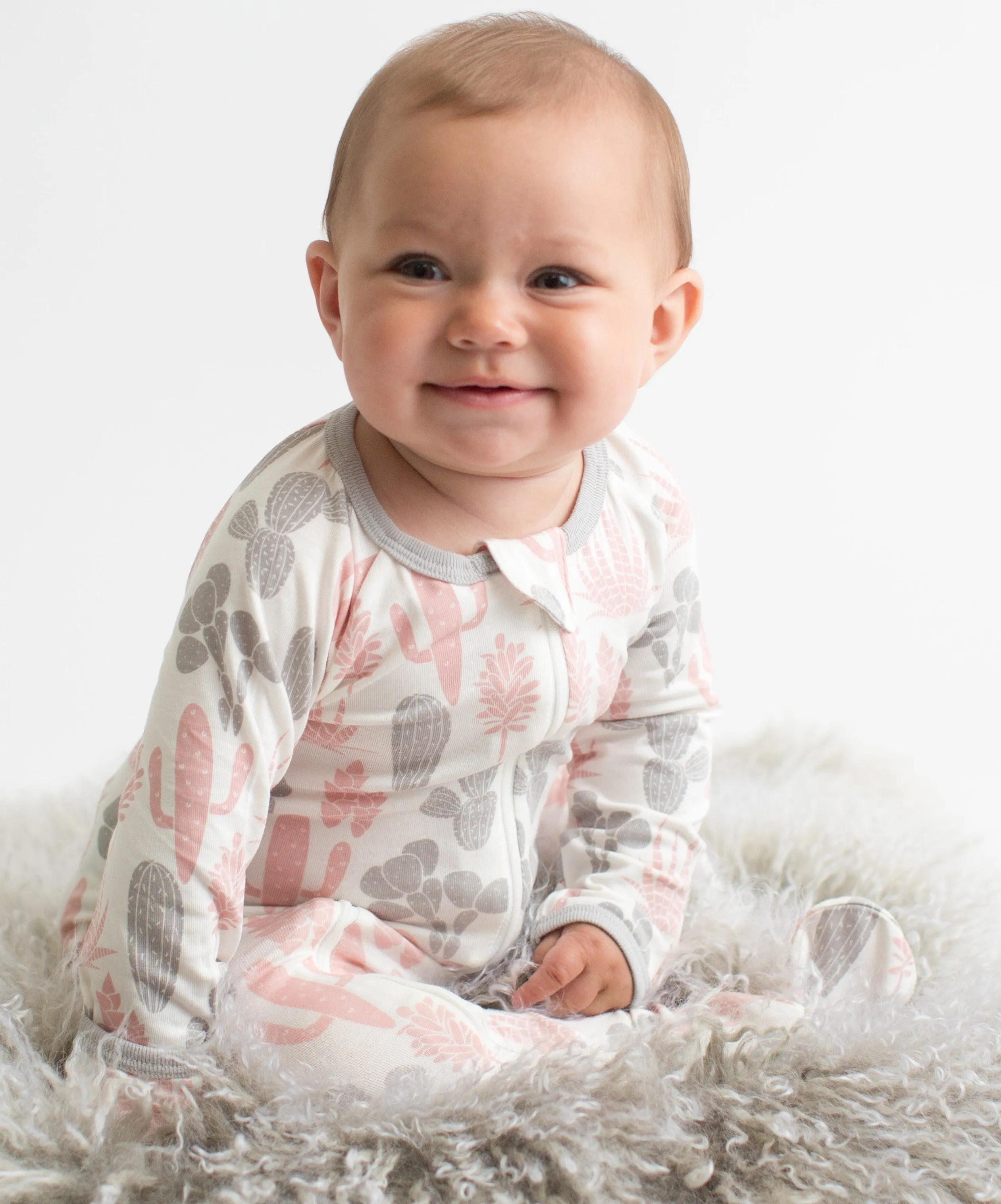 Bestaroo Pink & Grey Cactus Footie