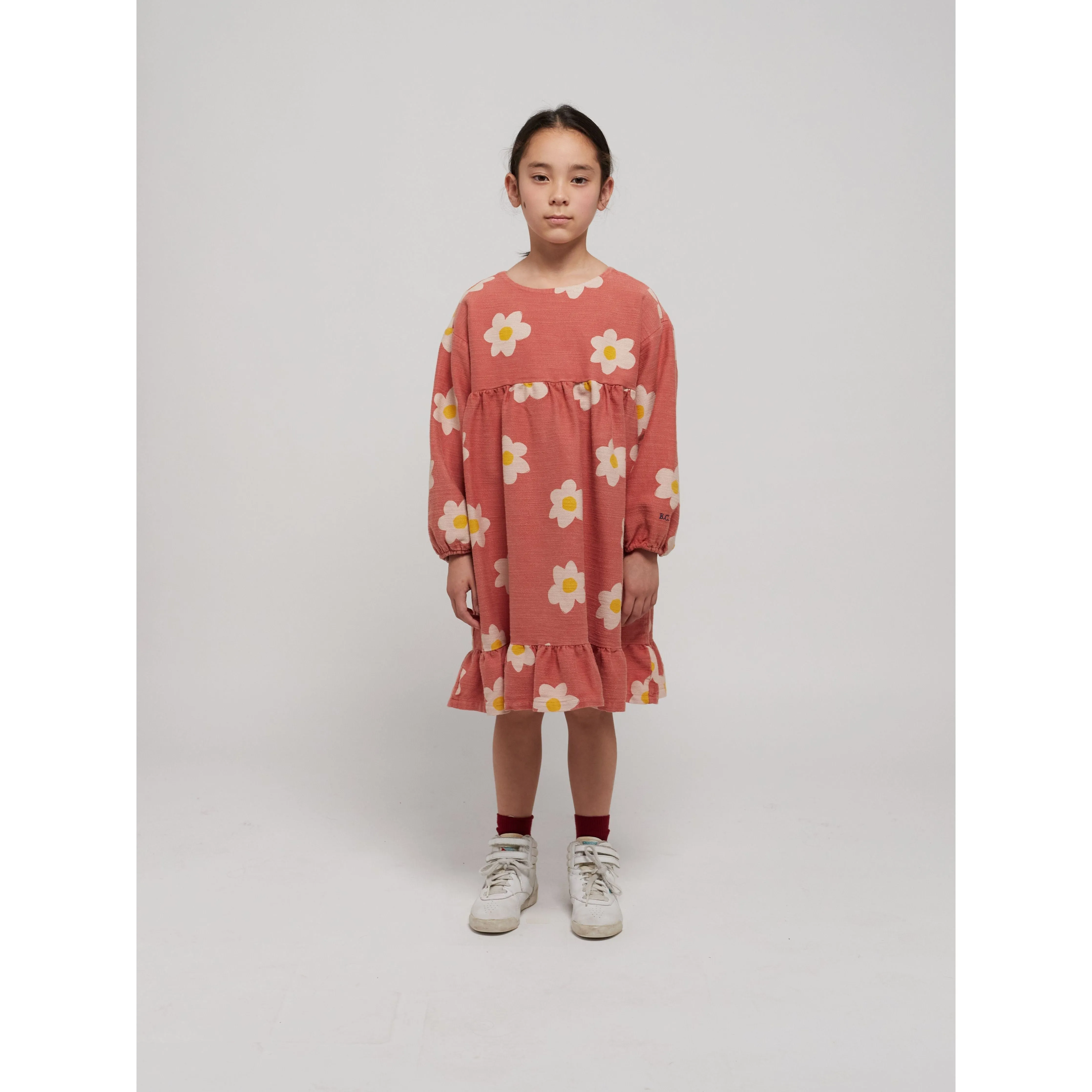 Big Flower All Over Woven Dress