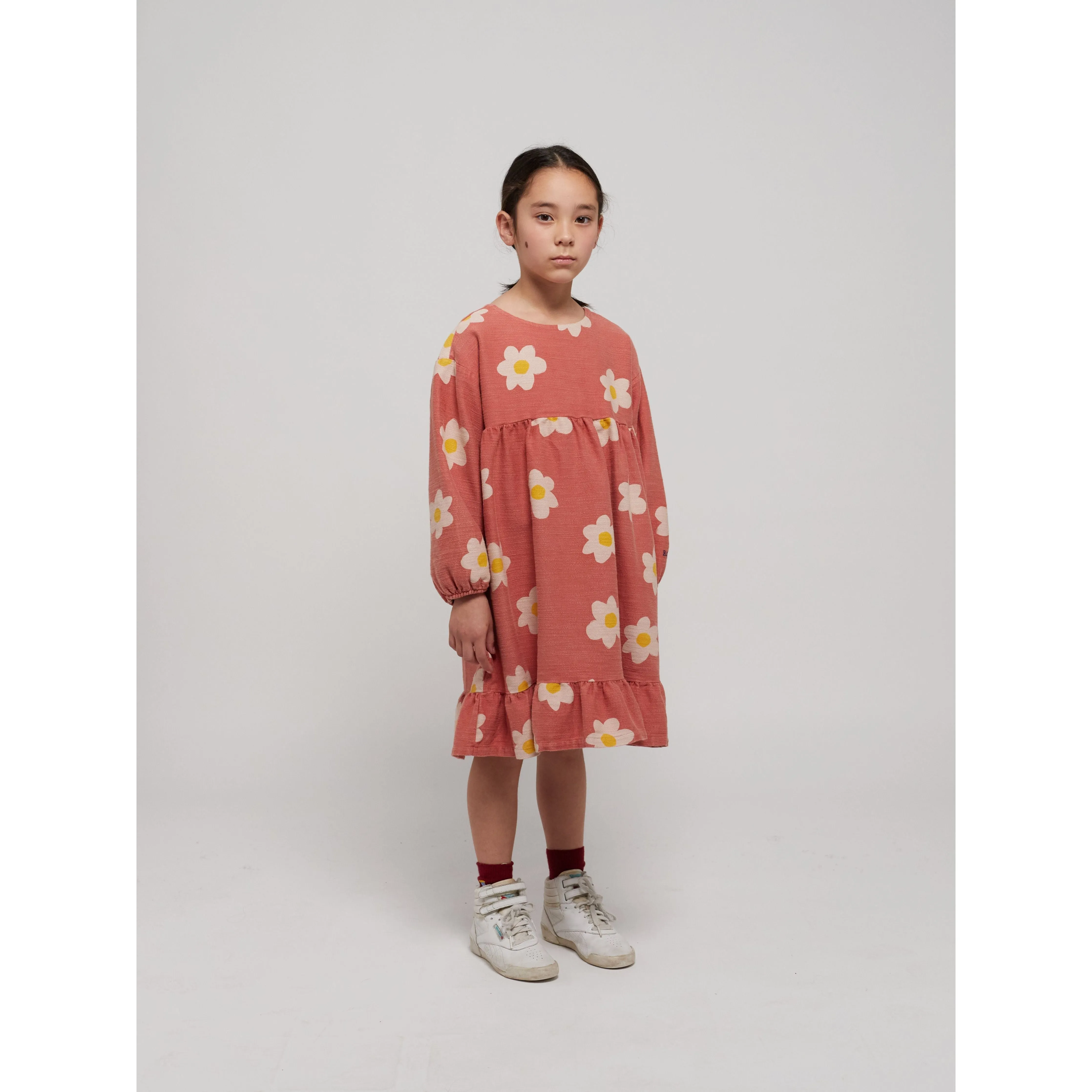 Big Flower All Over Woven Dress