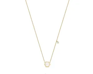 Birks 18K Yellow Gold Bee Chic Mother of Pearl Necklace