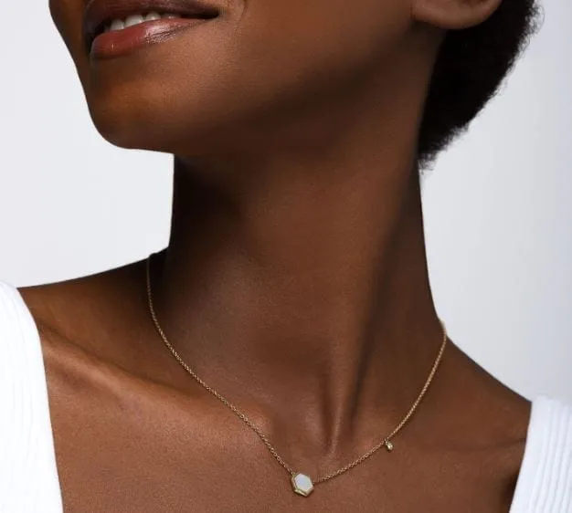 Birks 18K Yellow Gold Bee Chic Mother of Pearl Necklace