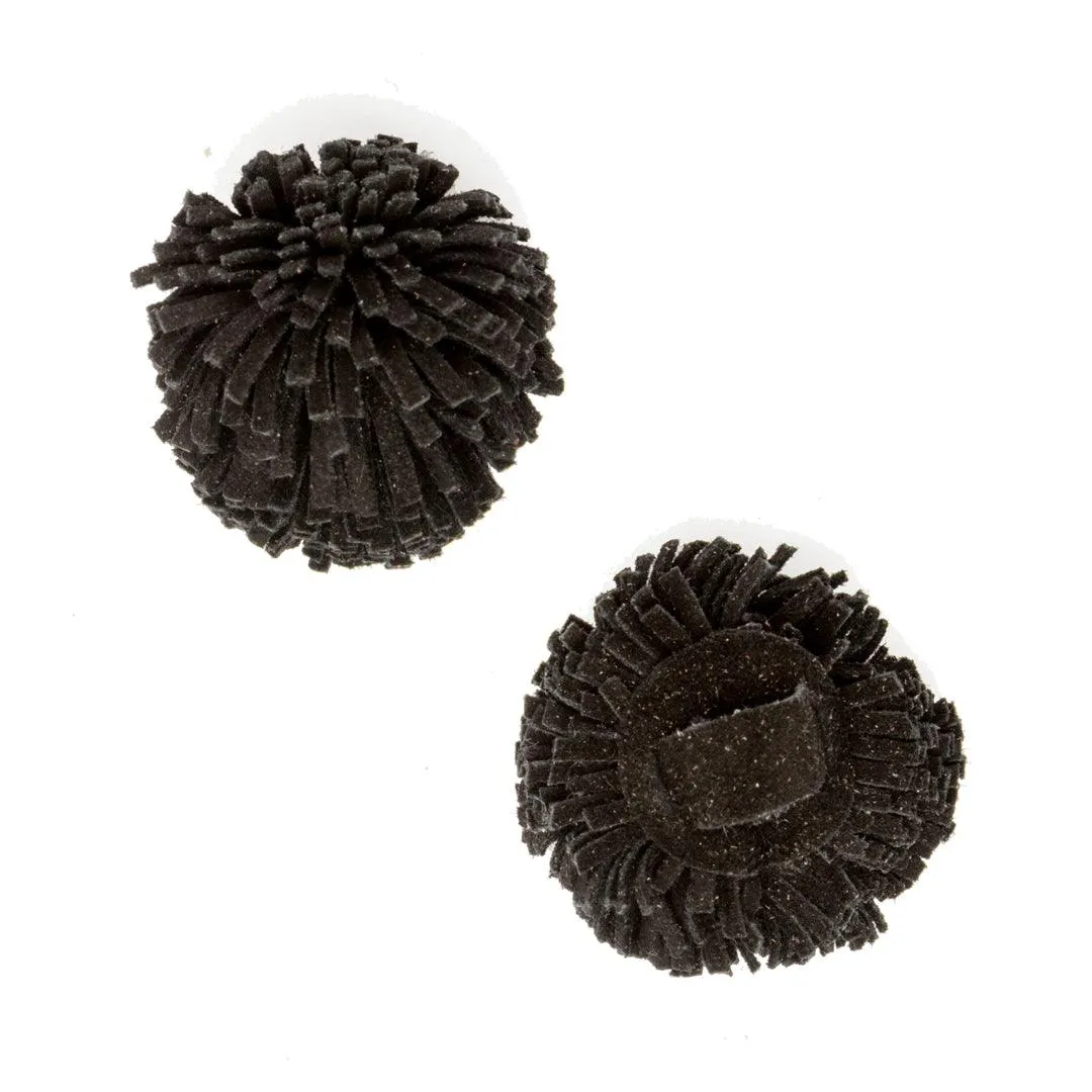Black Suede Pom Pom