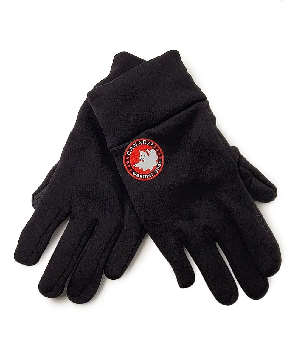 Brand new Unisex Black Comfort-Grip Running Gloves Canada Weather Gear, Comfort-grip tech on the palms helps them hold on to their wares with ease as well. Sz XL!
