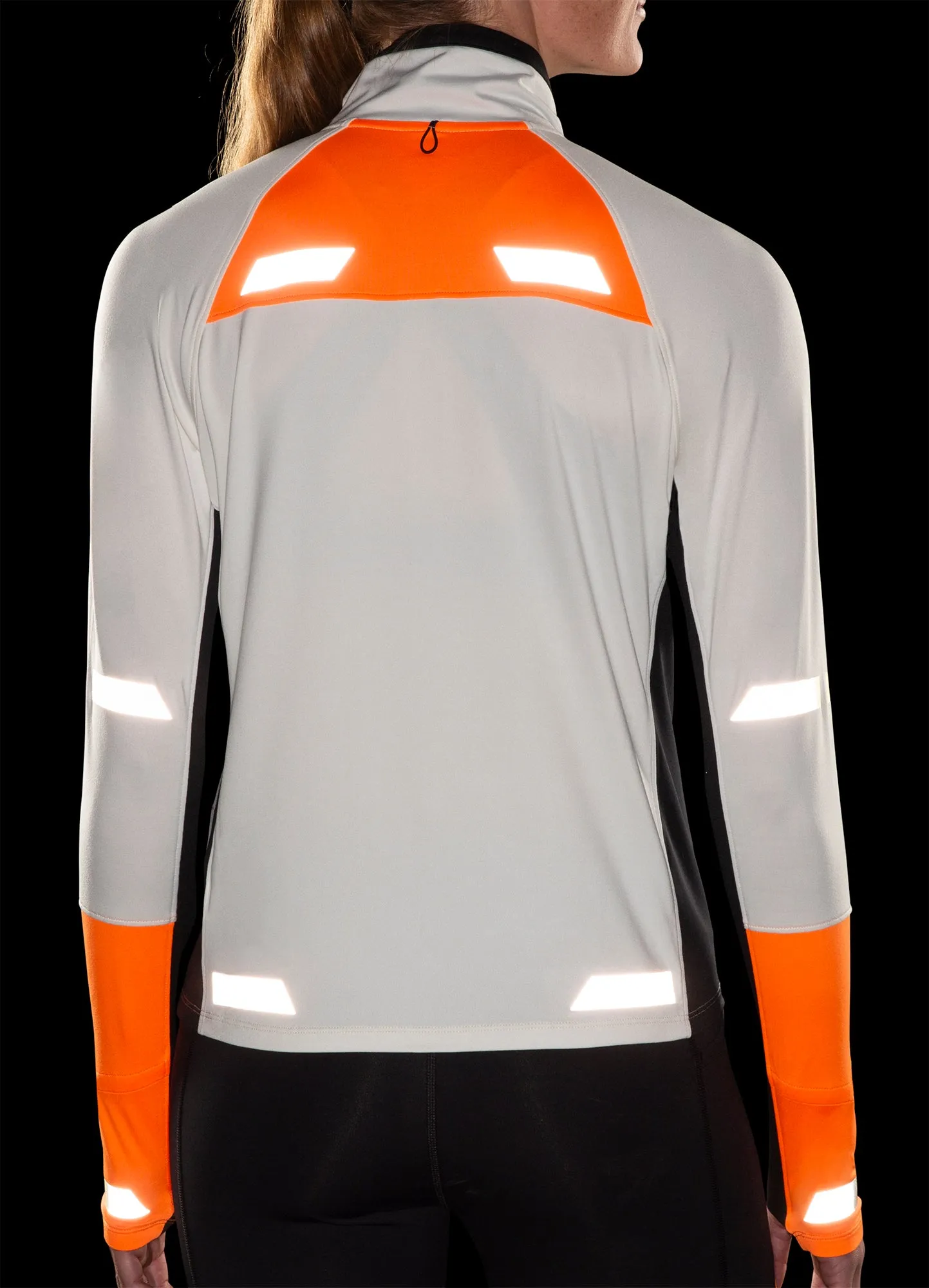 Brooks Run Visible Half Zip Long Sleeve Womens Running Top - Grey
