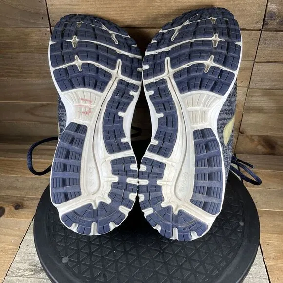 Brooks Mens Size 9.5 Signal Blue Lace Up Athletic Casual Running Shoes