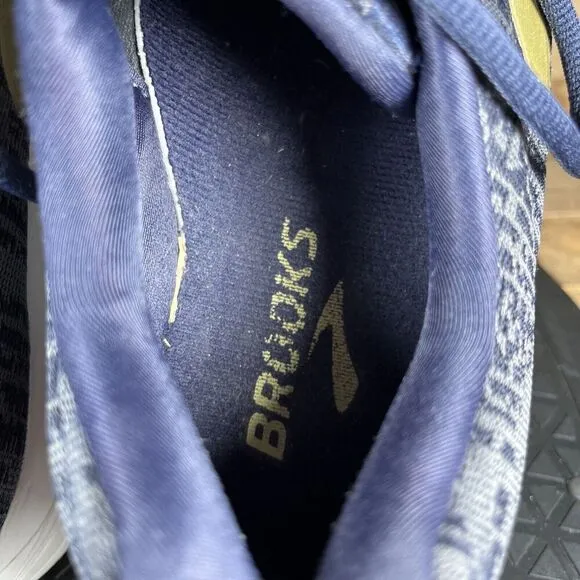 Brooks Mens Size 9.5 Signal Blue Lace Up Athletic Casual Running Shoes