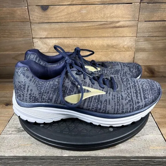 Brooks Mens Size 9.5 Signal Blue Lace Up Athletic Casual Running Shoes