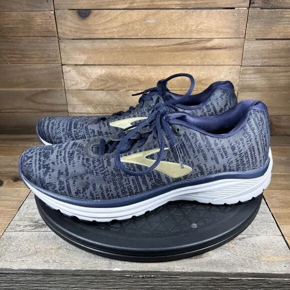 Brooks Mens Size 9.5 Signal Blue Lace Up Athletic Casual Running Shoes