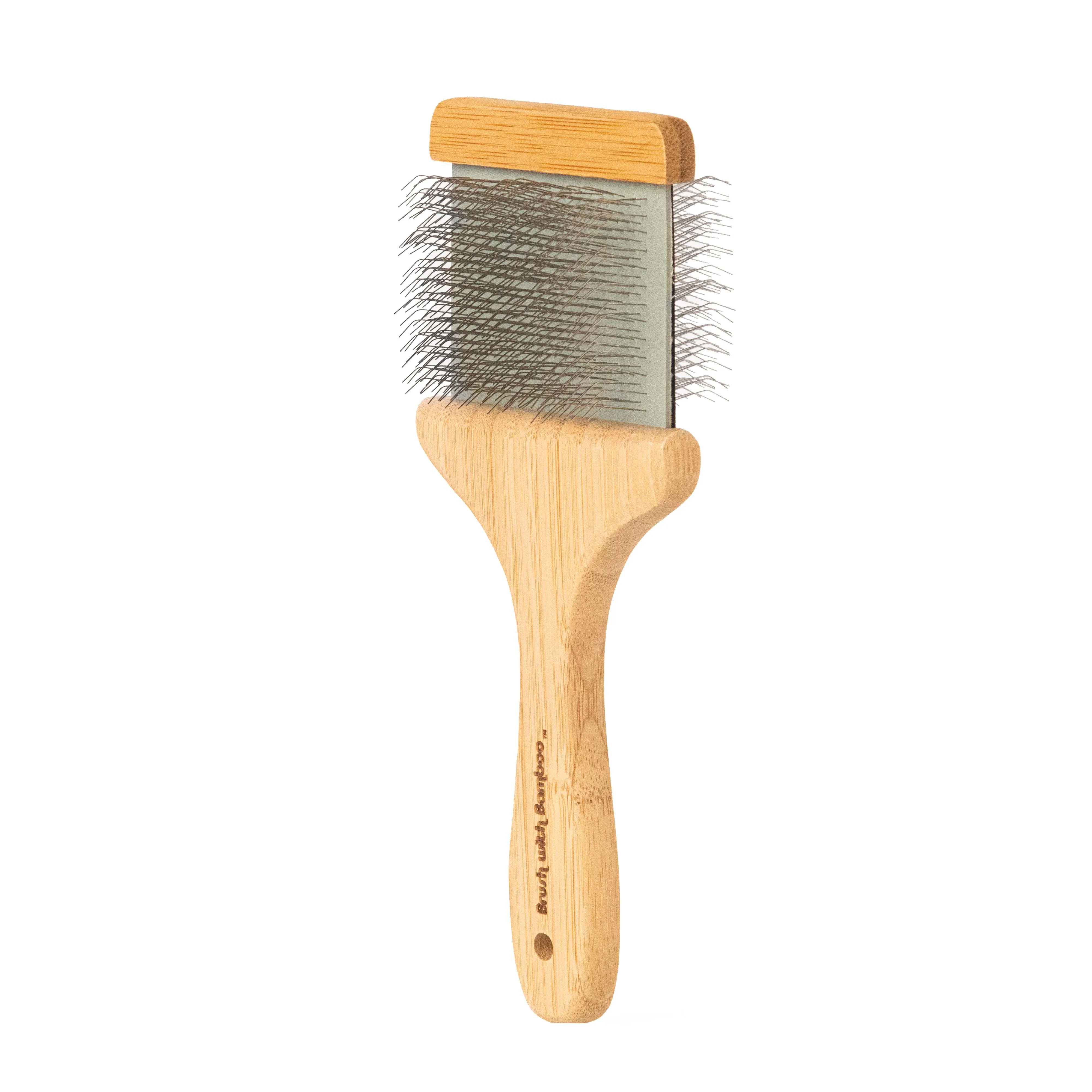 Brush With Bamboo - Bamboo Flexible Slicker Pet Brush