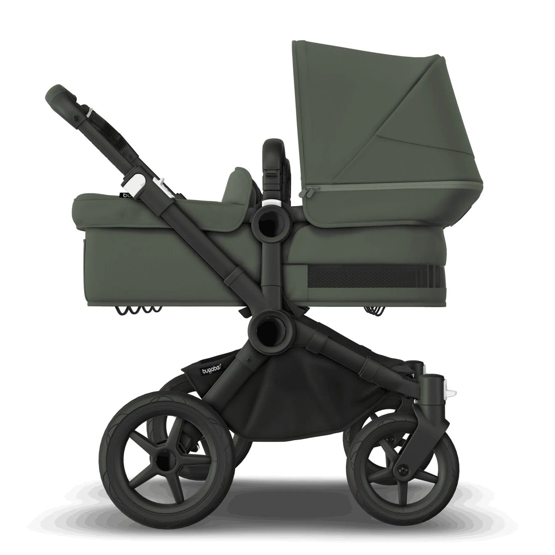 Bugaboo Donkey 5 Twin Complete Pushchair in Black/Forest Green