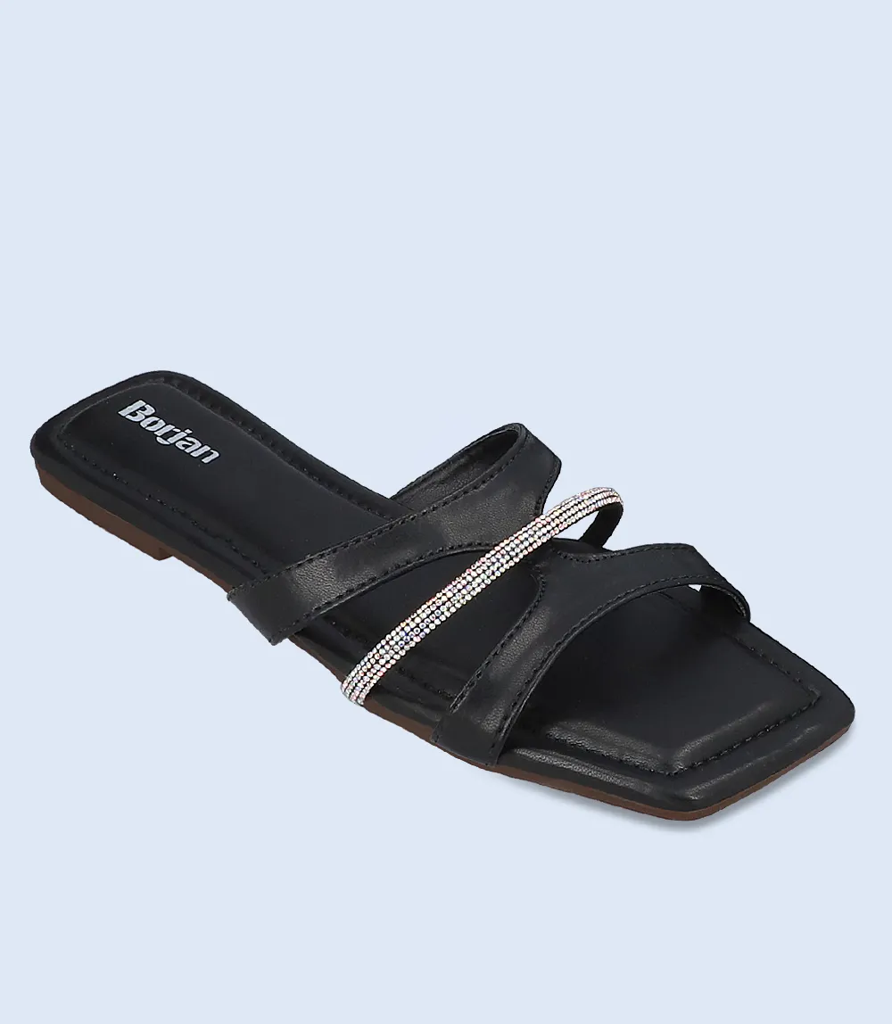 BW10015-BLACK-Women Slipper