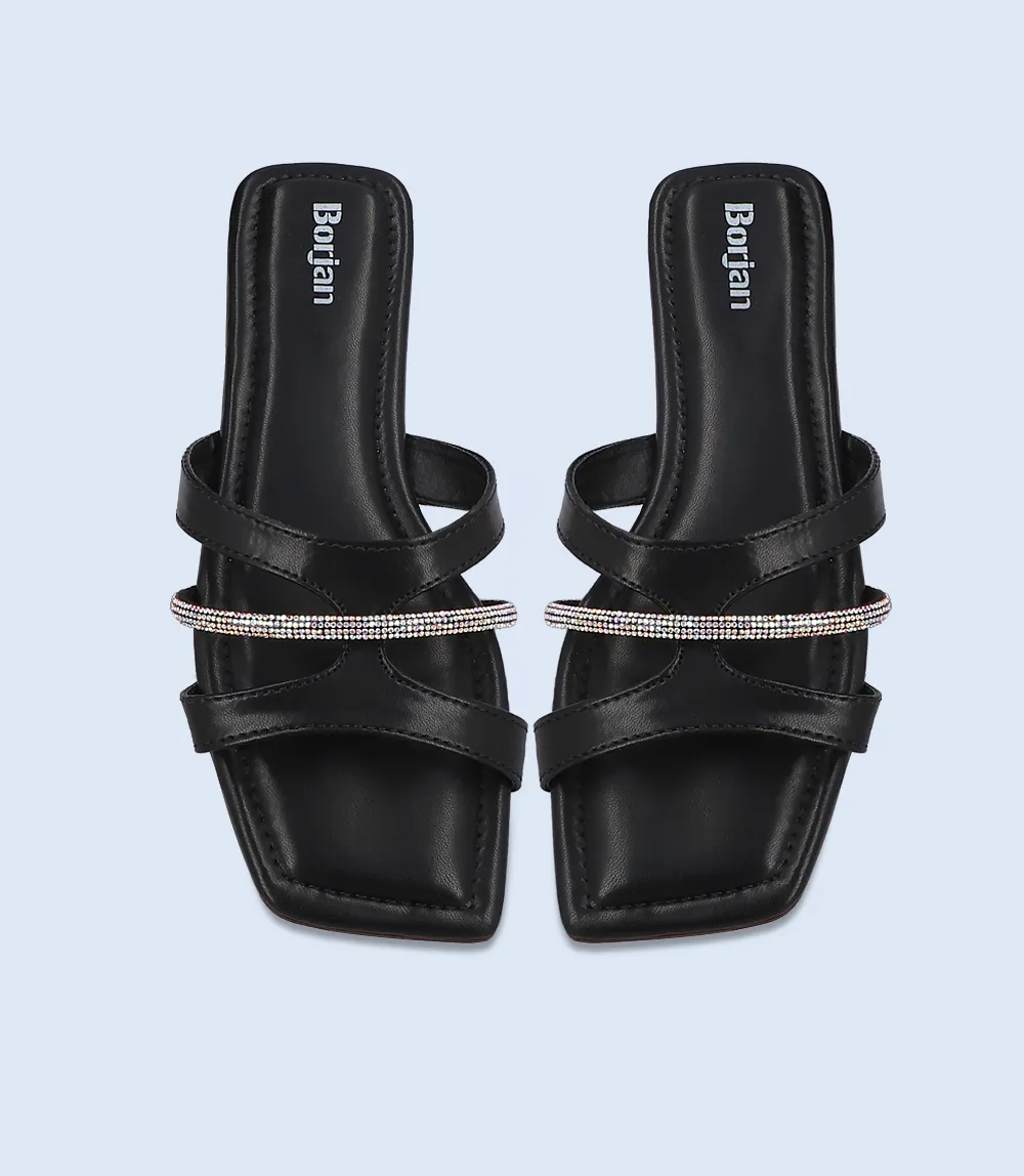 BW10015-BLACK-Women Slipper