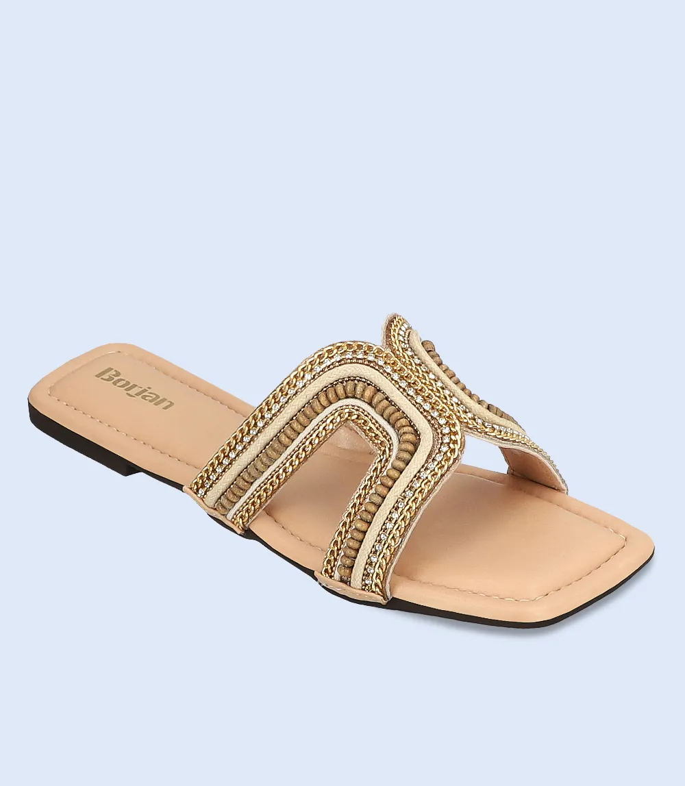 BW10079-KHAKI-Women Slipper