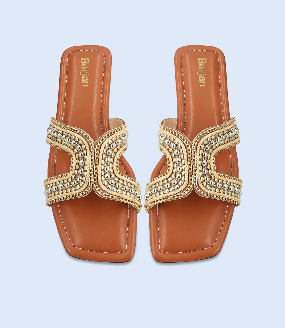 BW10080-TAN-Women Slipper