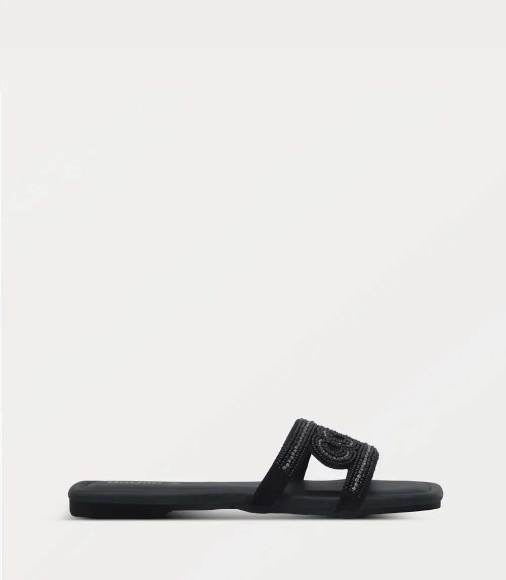 BW10448-BLACK-Women Slipper