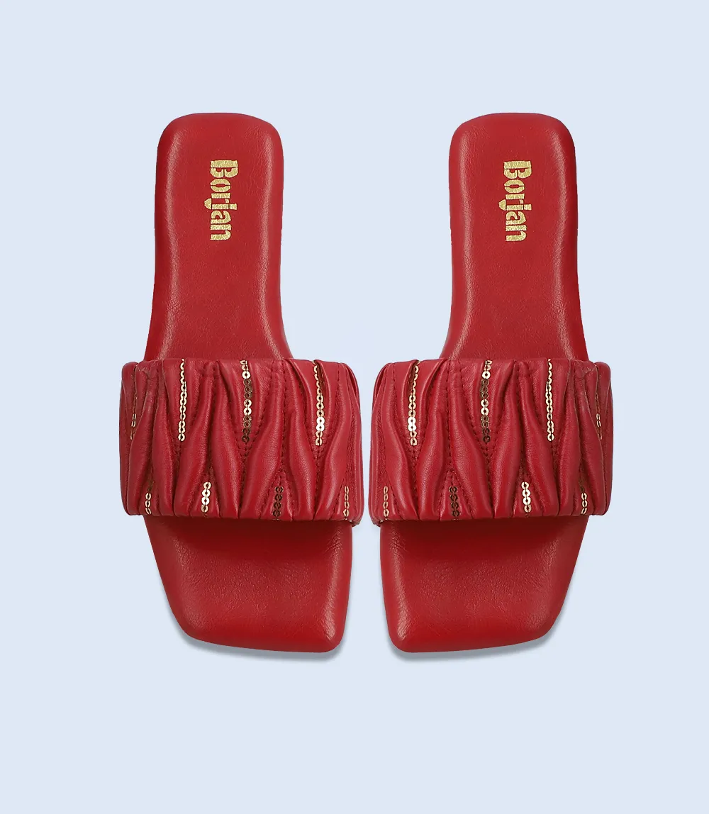 BW9293-MAROON-Women Slipper