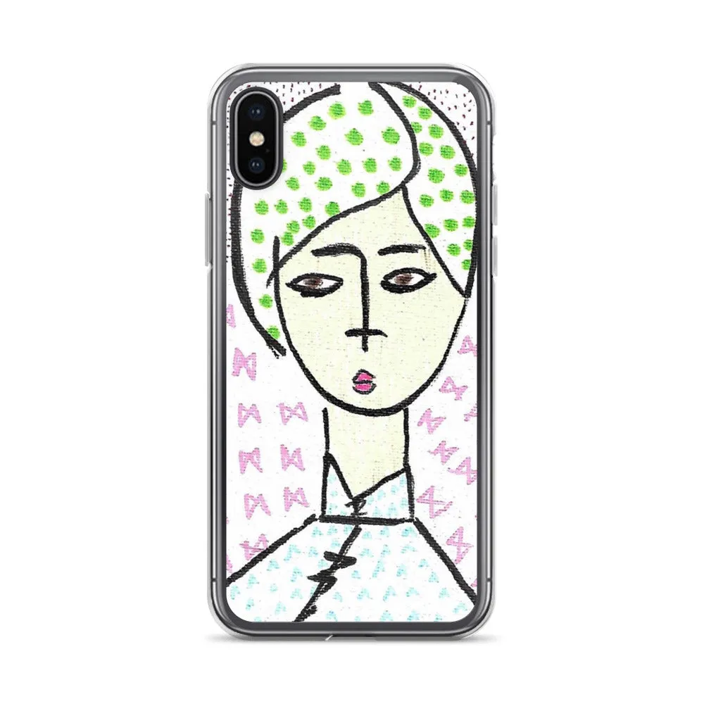 Cheongsam Girl Dots - iPhone Case