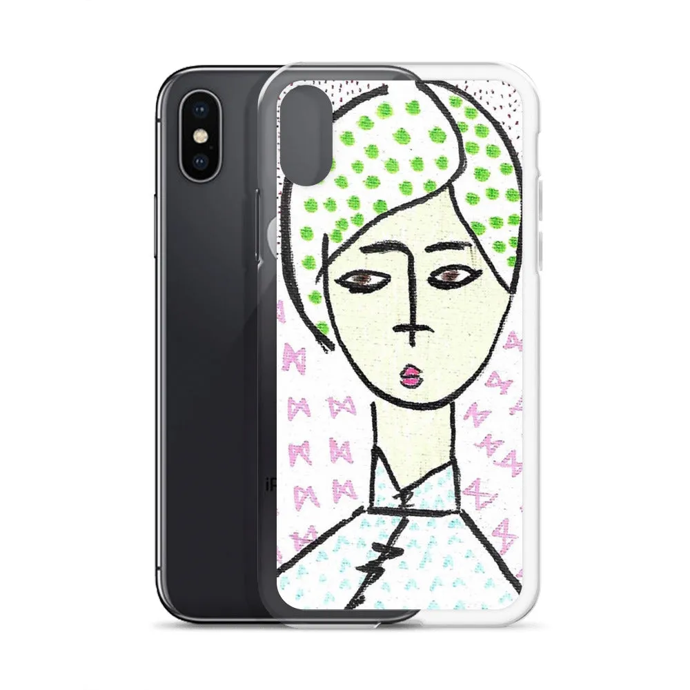 Cheongsam Girl Dots - iPhone Case