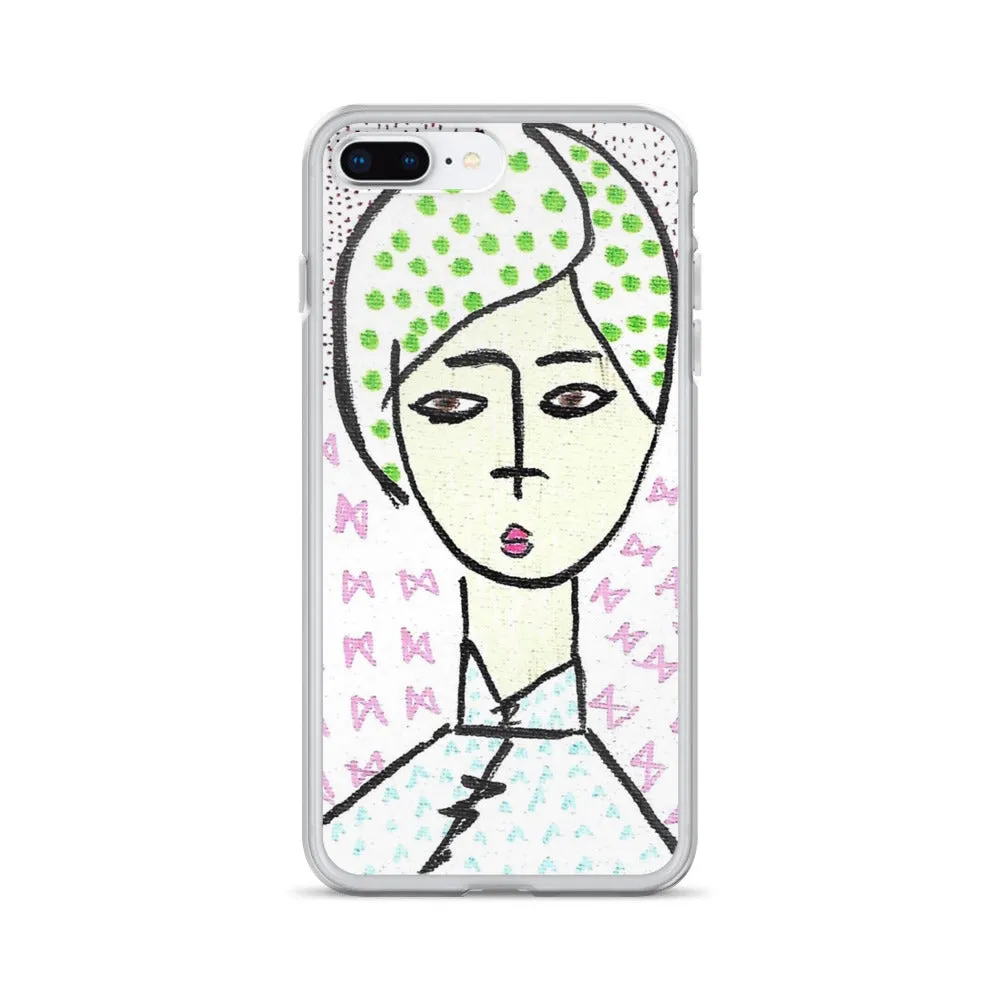 Cheongsam Girl Dots - iPhone Case
