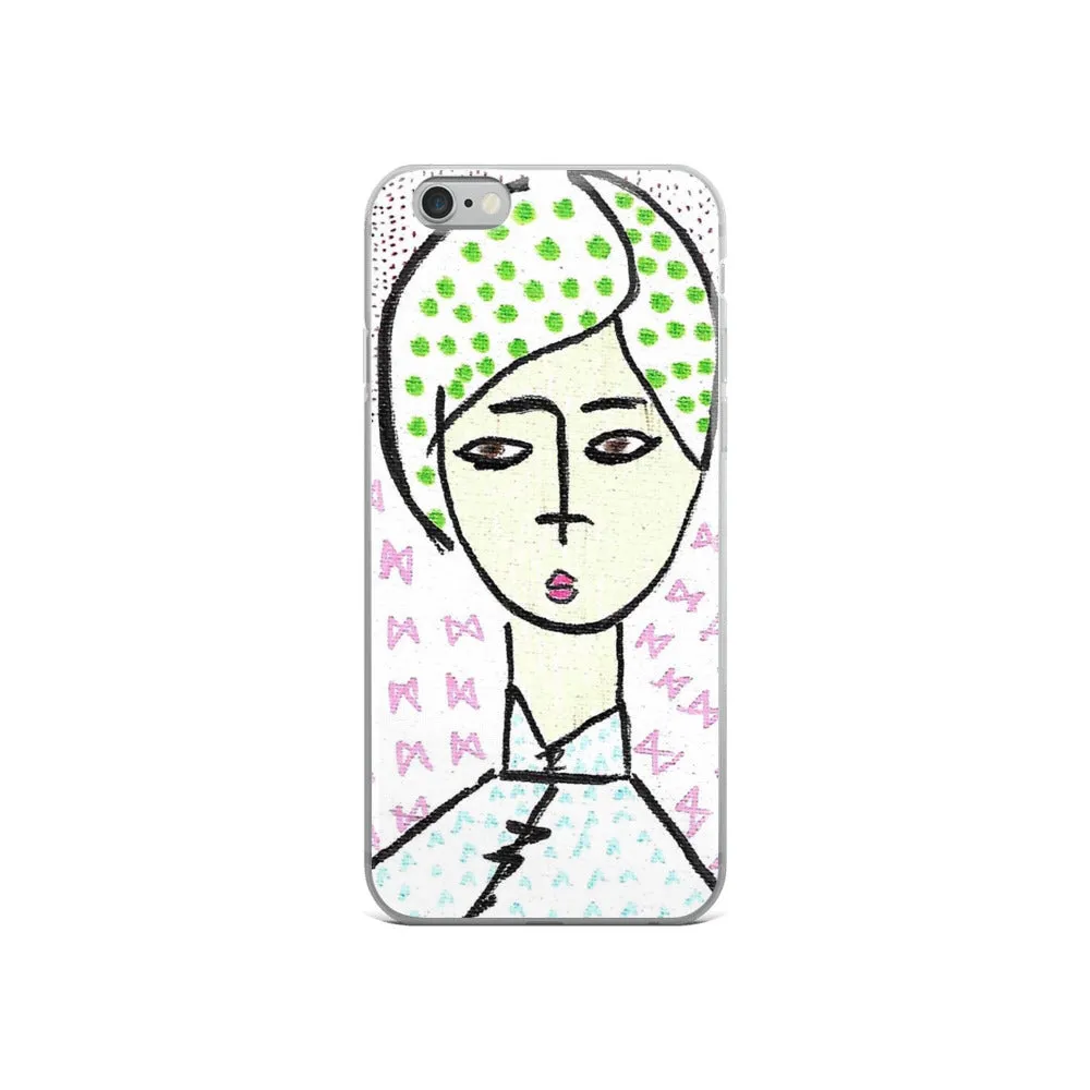 Cheongsam Girl Dots - iPhone Case