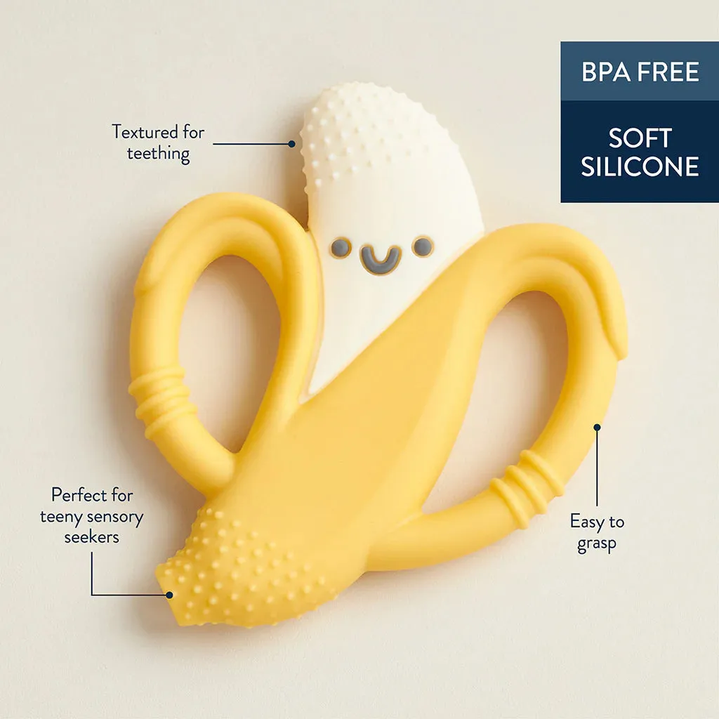 Chew Crew™ Silicone Handle Teether, Beckett the Banana