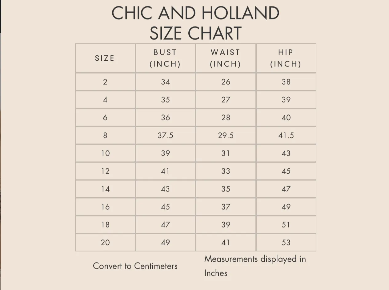 CHIC AND HOLLAND EW990001 DRESS