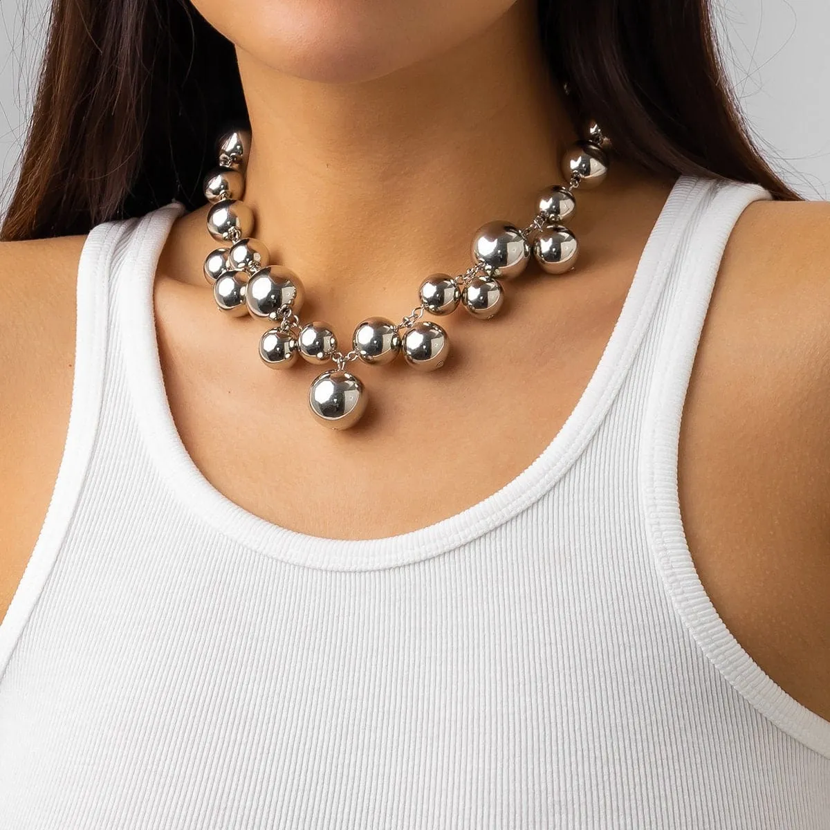 Chic Chunky Ball Chain Choker Necklace